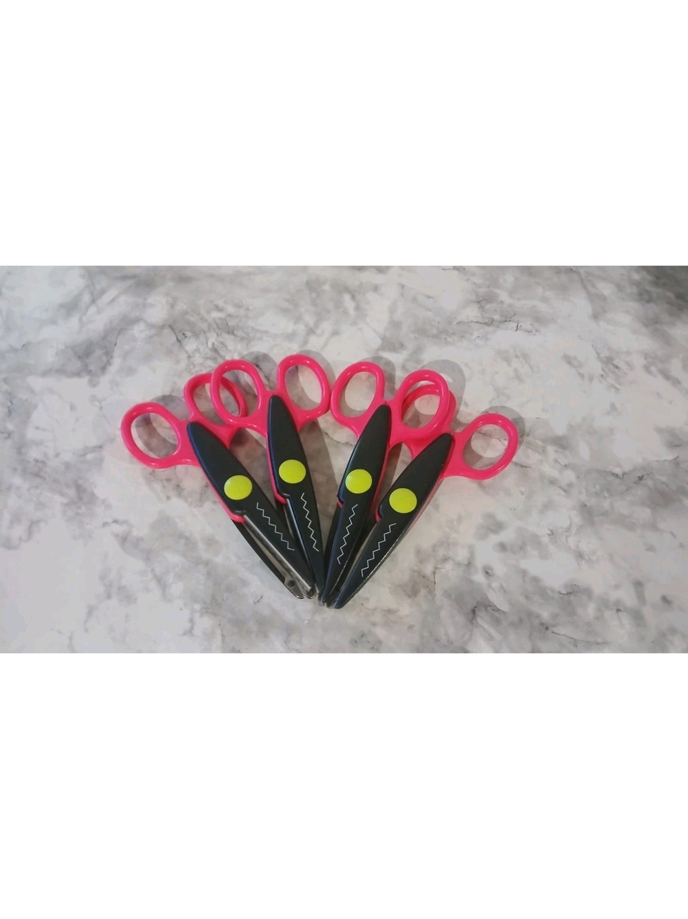 Lot of 4 Decorative Edge Craft Scissors Pinking Shears Paper Art Scrapbooking